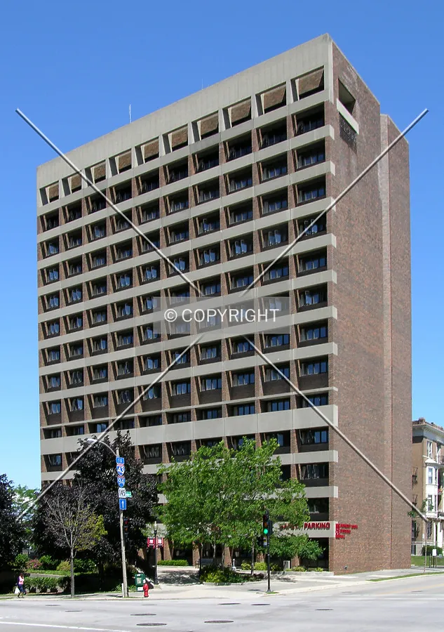From across East Juneau Avenue to the southeast