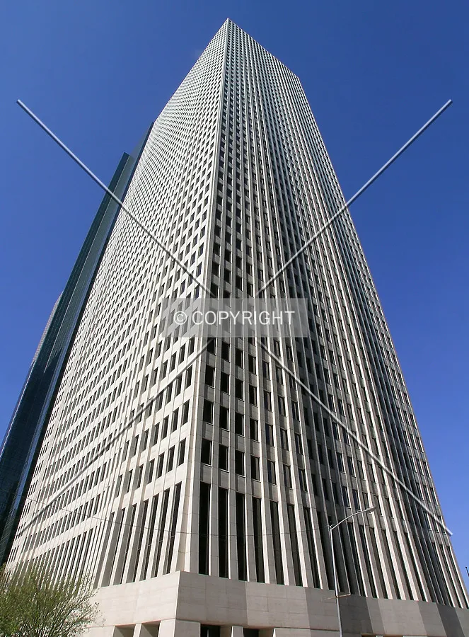 Looking up the northeast corner
