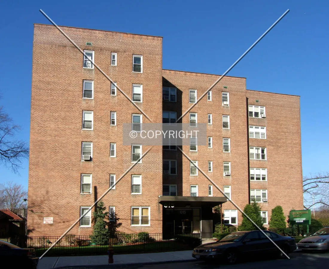 View from the southeast across Warburton Avenue