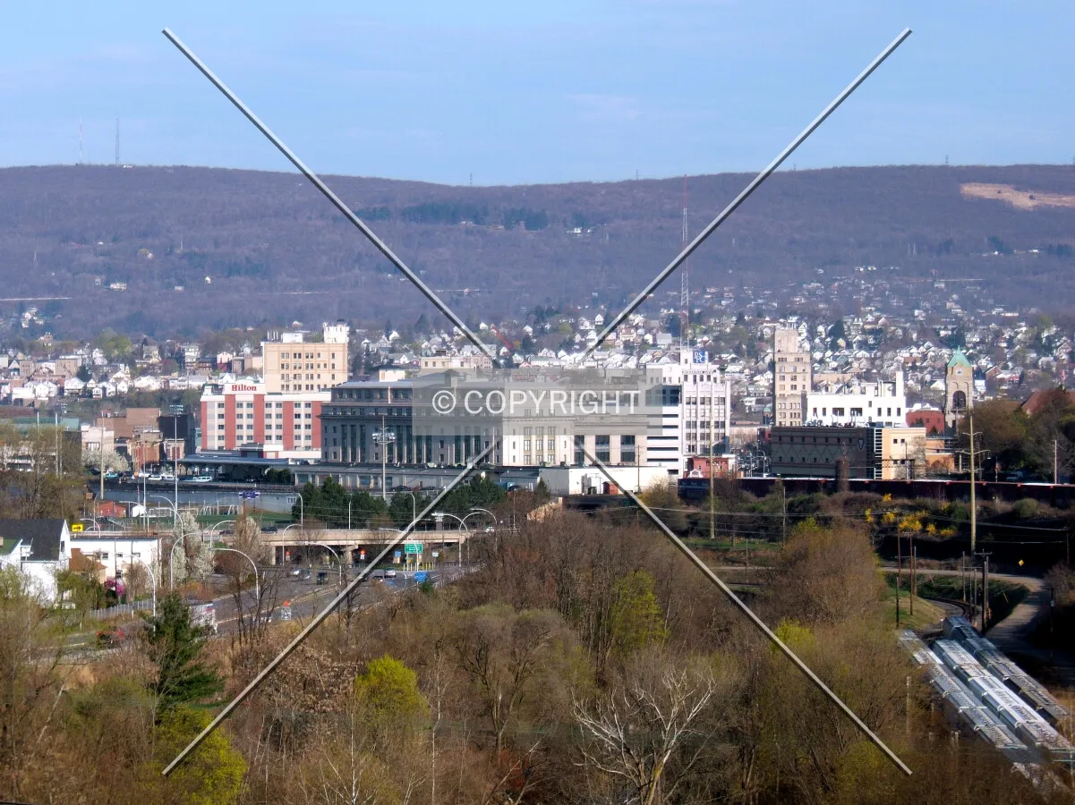 Downtown from the southeast