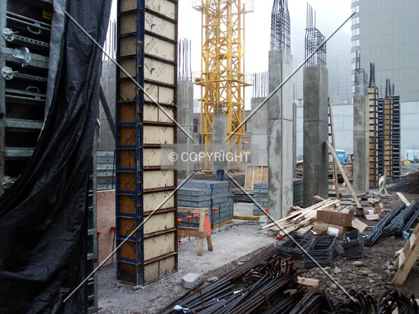 Columns on the east side of the site; 2 January 2004