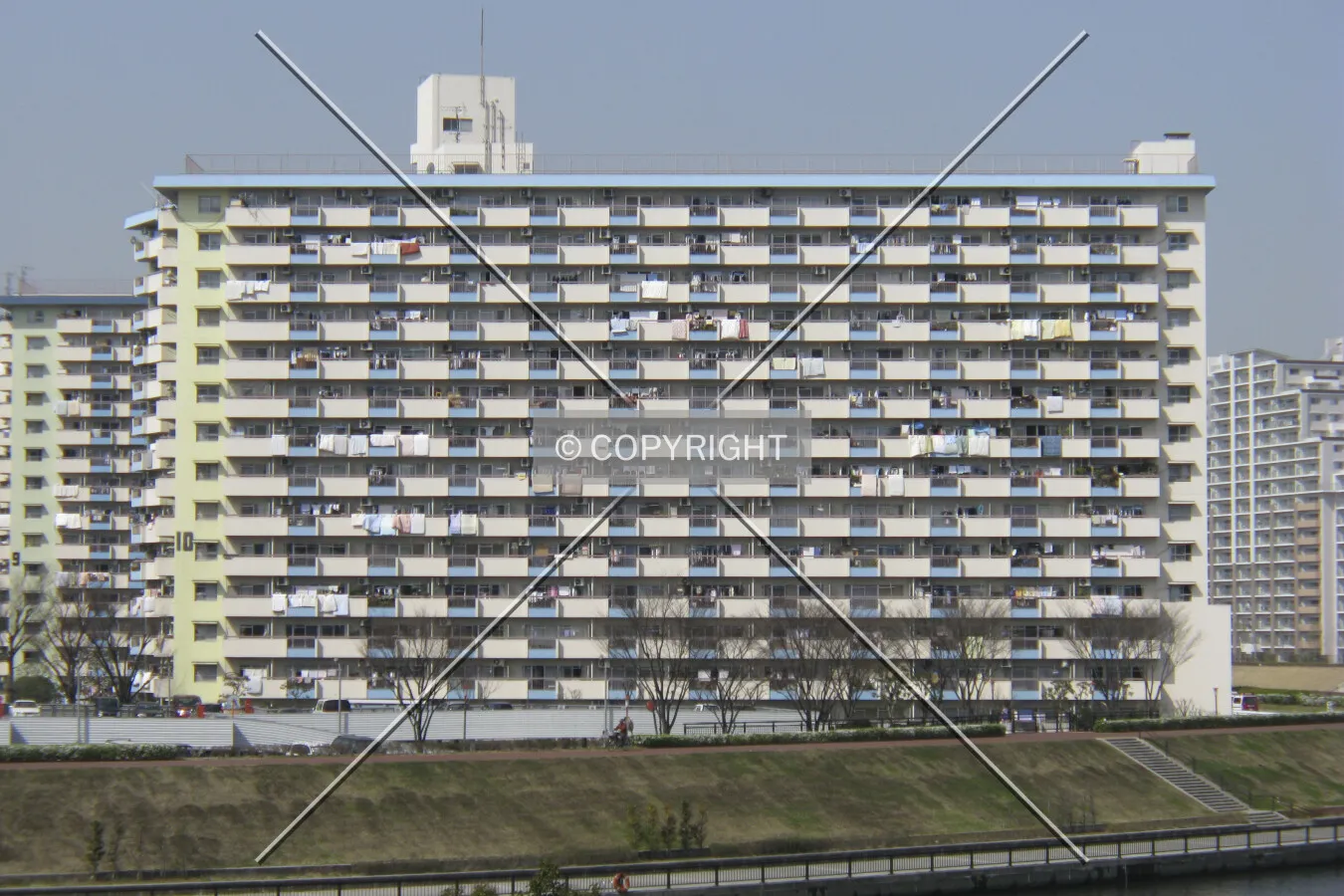 View from the east