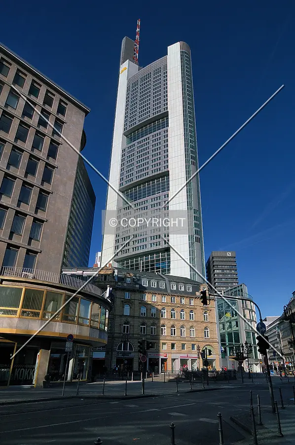 General view of the Commerzbank Tower in Frankfurt