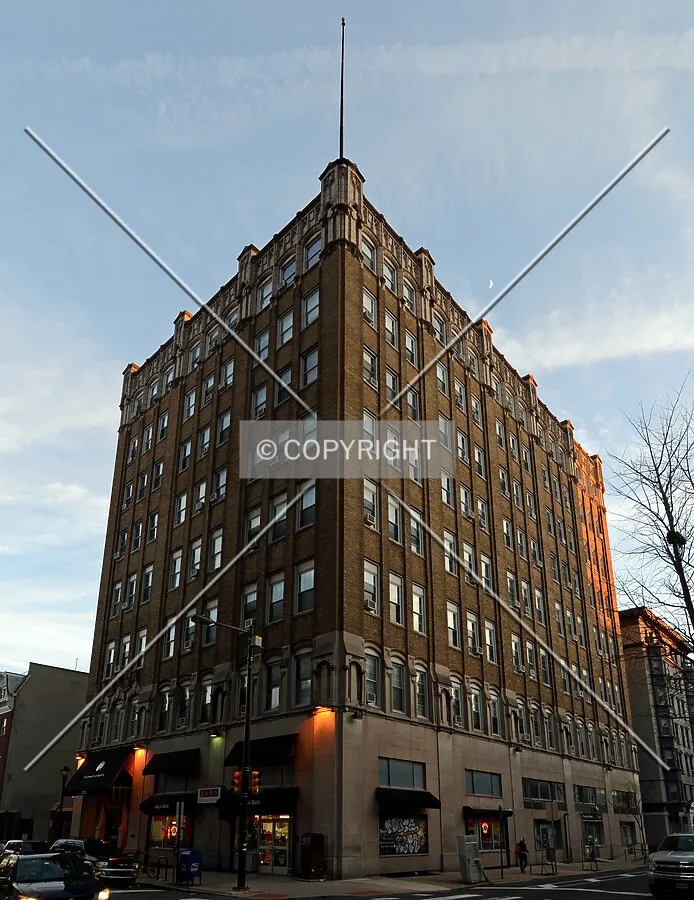 View from the northwest at Spruce and 13th Street