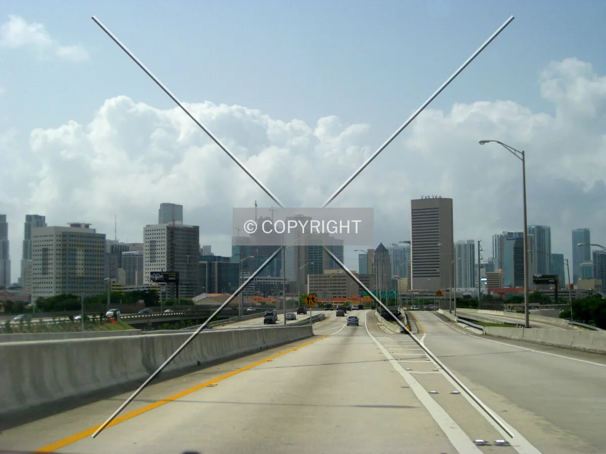 View on Miami from the highway