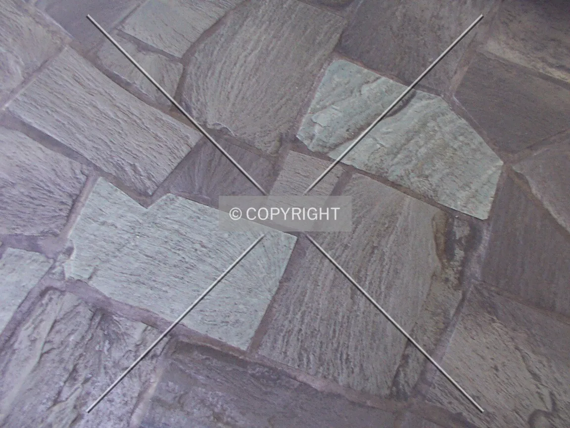 Tile floor on the food court bridge