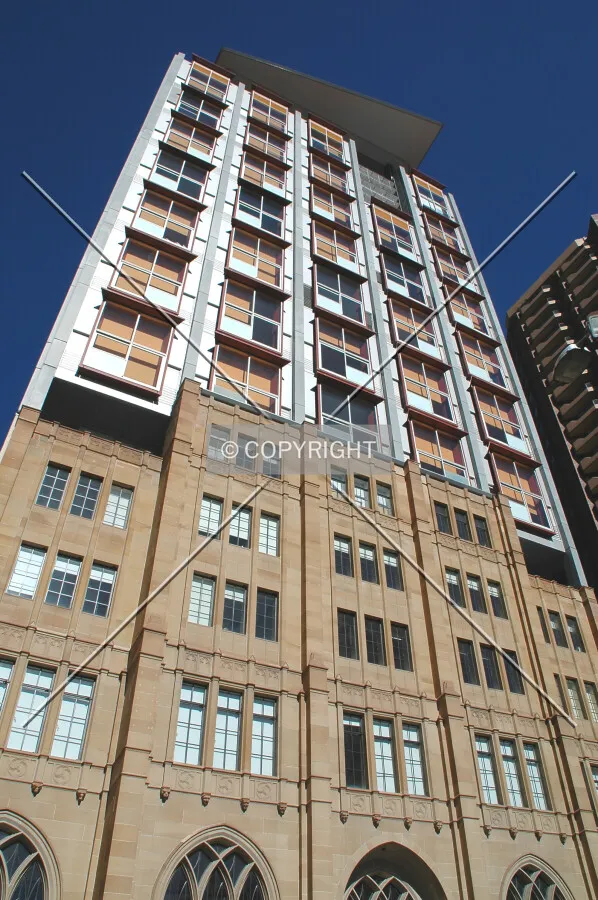 Looking up from Jamison Street