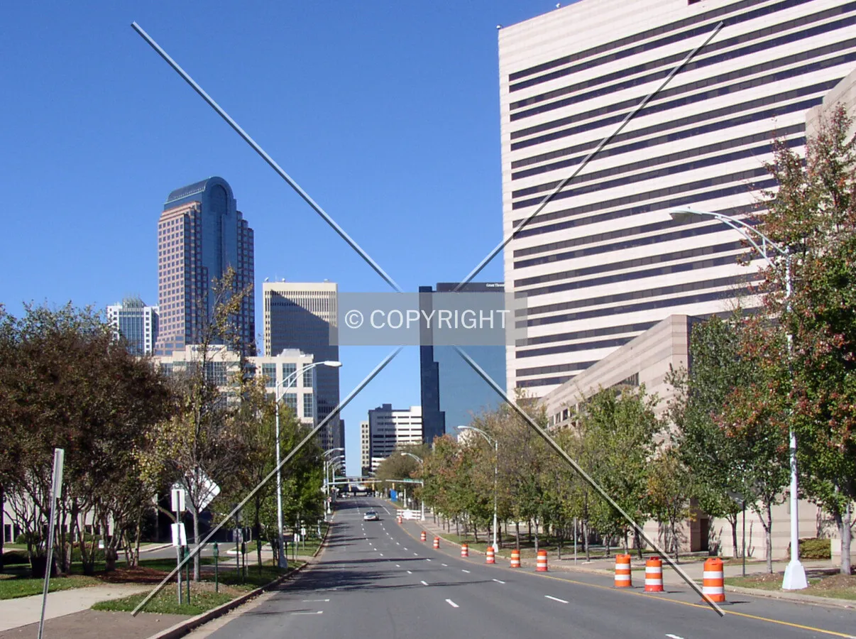 Looking northwest from off South McDowell Street