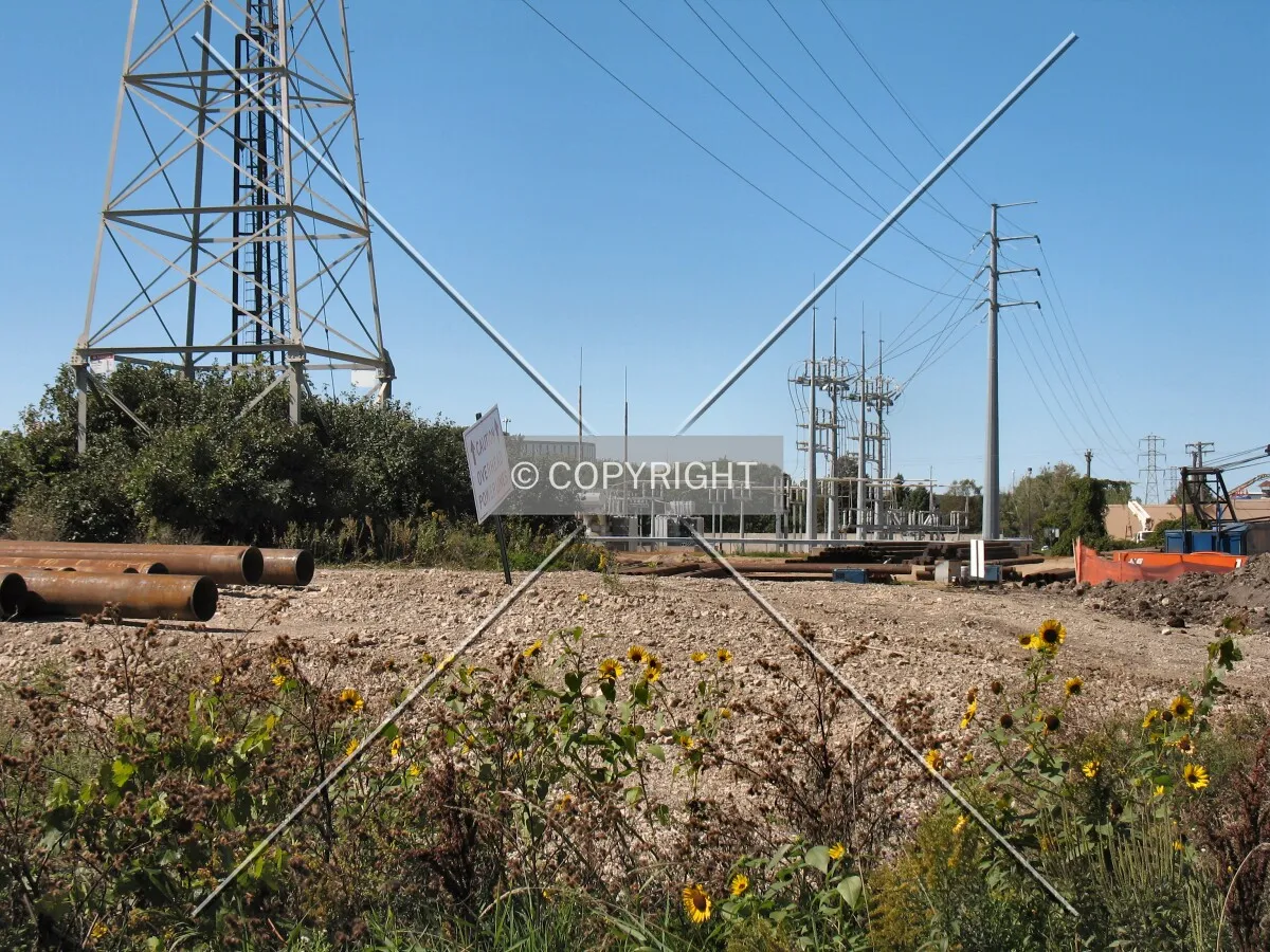 View to the southwest into the site