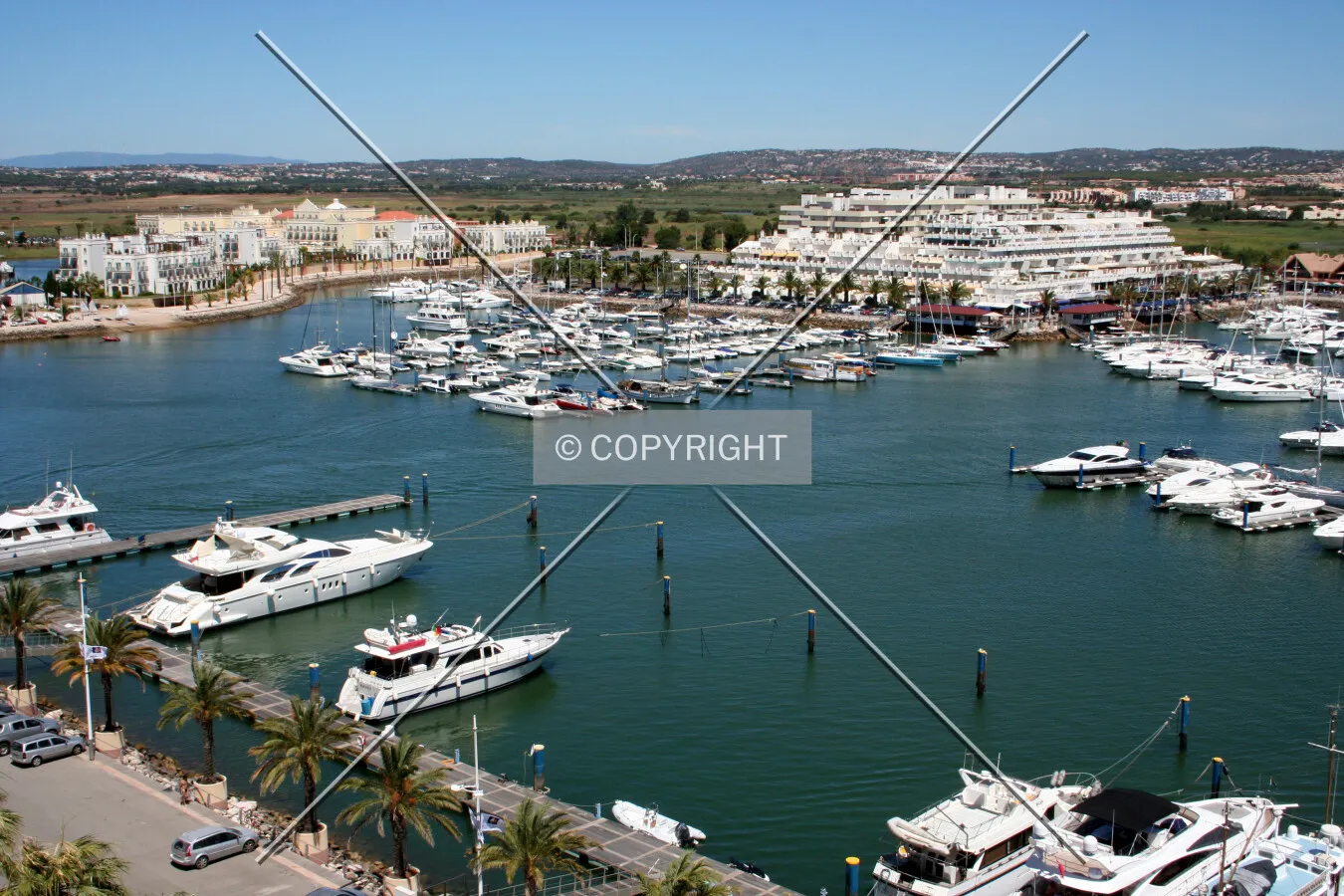 Looking west across the marina