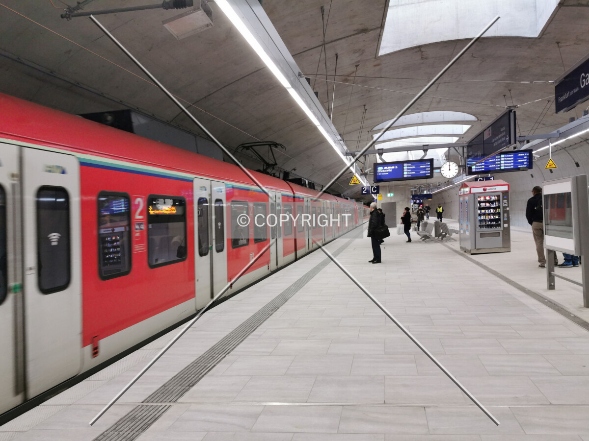 S-Bahn in the metro station at Gateway Gardens