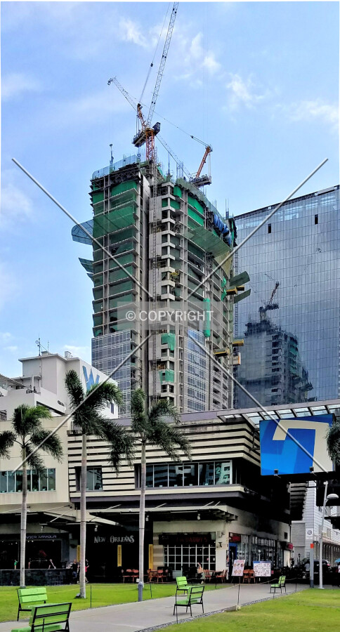 View from the northwest during construction; February 26, 2018
