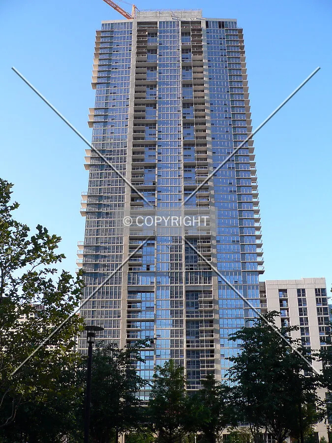 View to the north across Lakeshore East Park