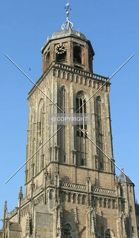 Looking up from Grote Kerkhof