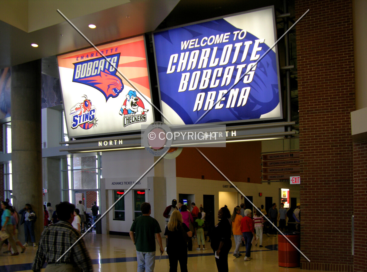 Signage adjacent to the main entrance off East Trade Street