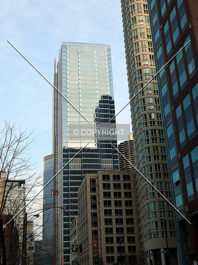 View to the east down Kinzie Street