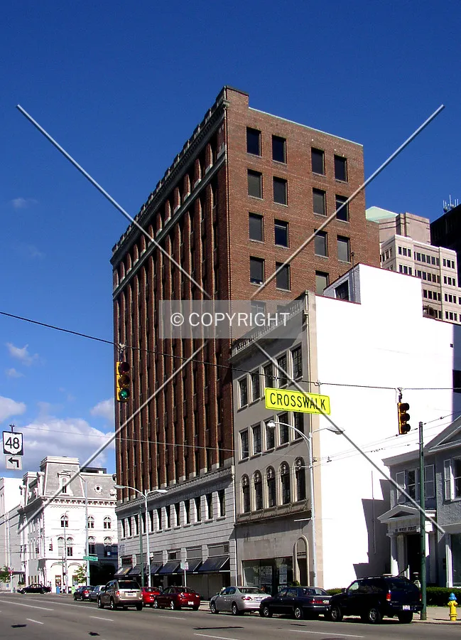 From the west along West 1st Street