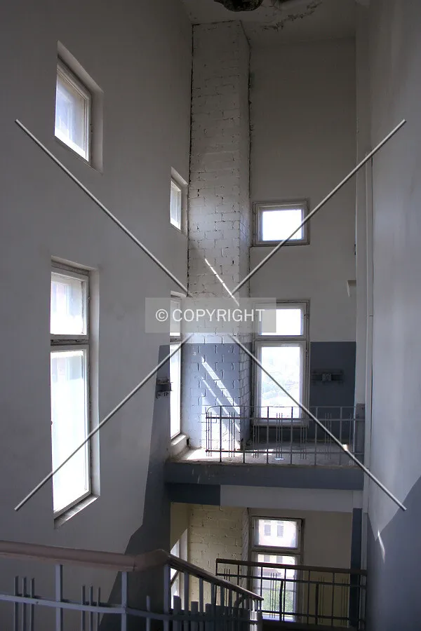 Top of the stairwell just above the observation deck