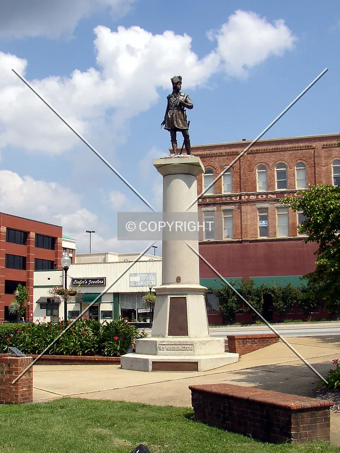Daniel Morgan sculpture in Morgan Square downtown