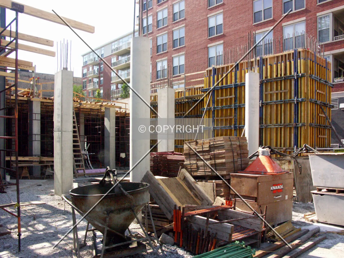 Looking into the site from the southeast corner