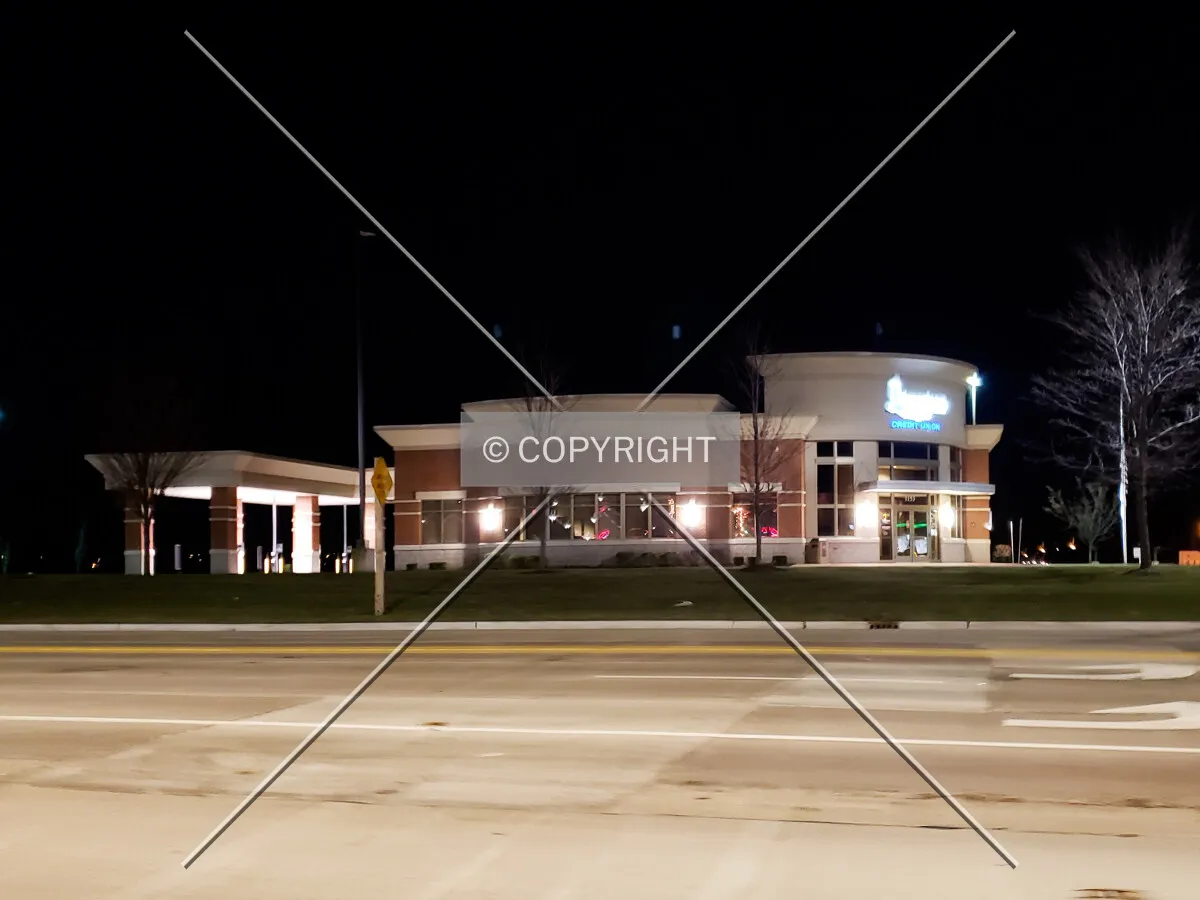 View from the north at night; December 17, 2018