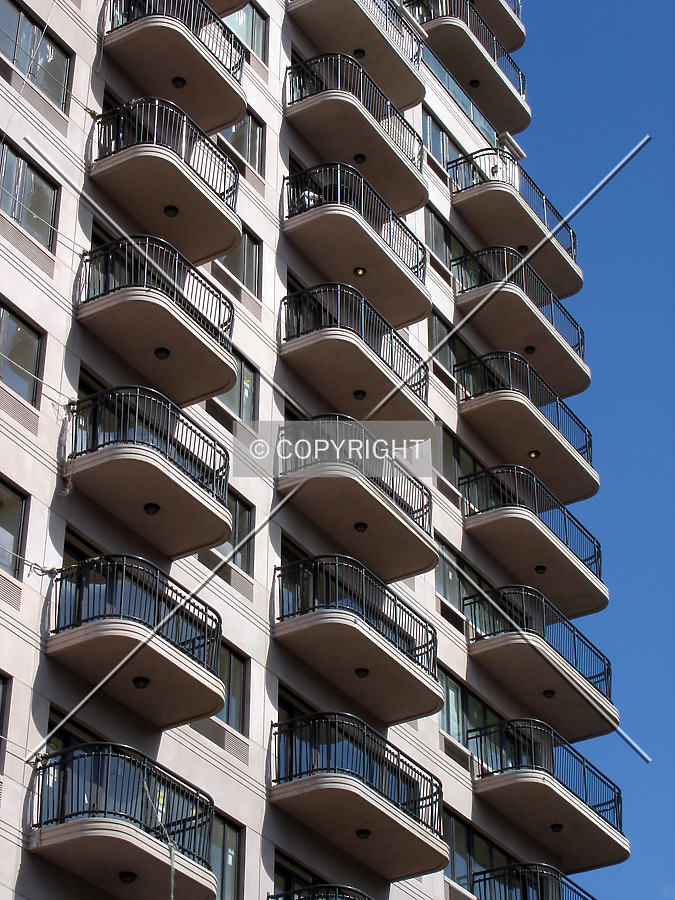 View of the balconies