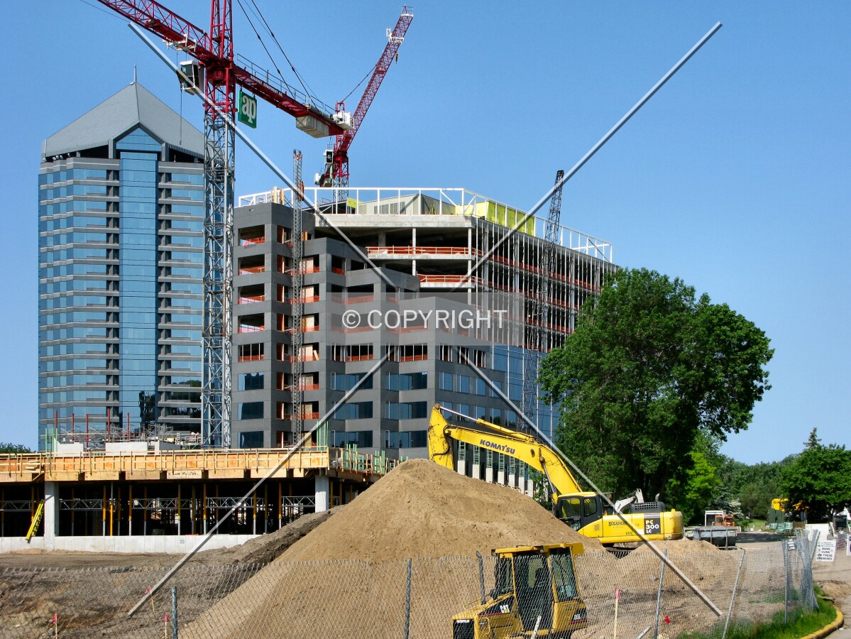 View to the west from Norman Center Drive, with the 8500 Tower