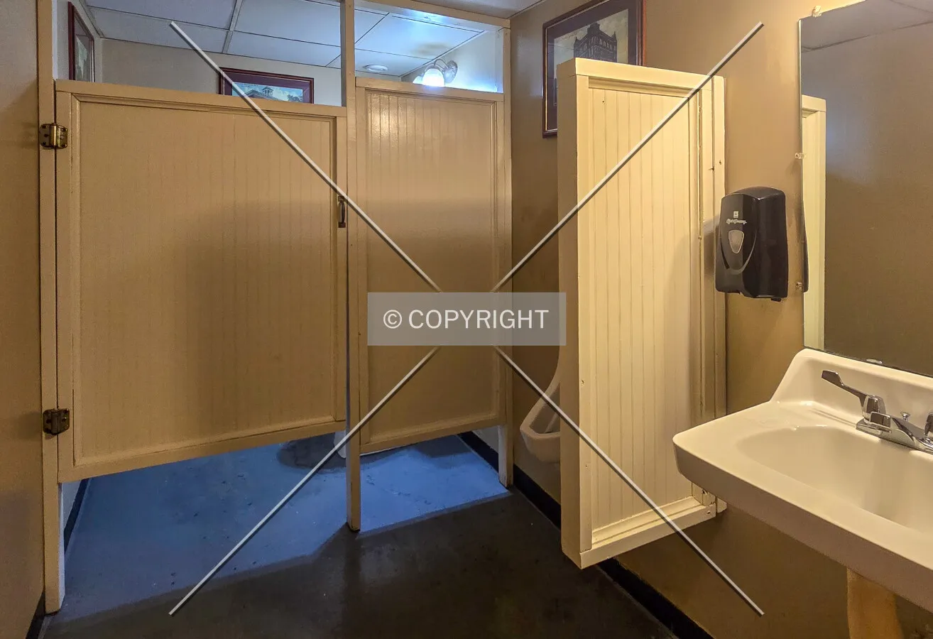 Men's restroom in the basement; March 29, 2025