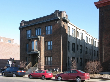 View to the northeast across 1st Avenue South