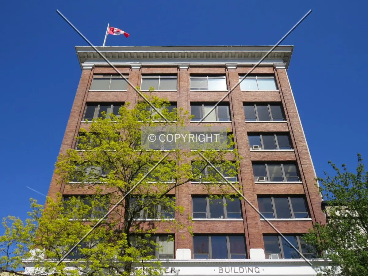 Looking up from Columbia Street