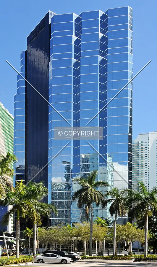 View from the west across Brickell Avenue