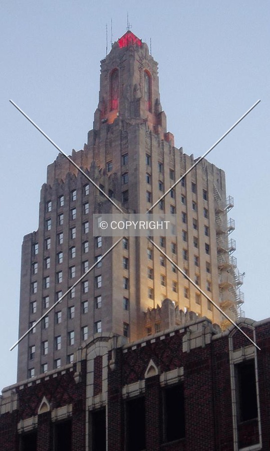 The upper part at twilight