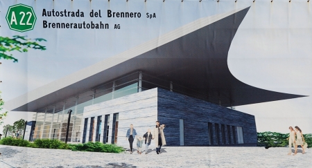 photo of the rendering on construction board