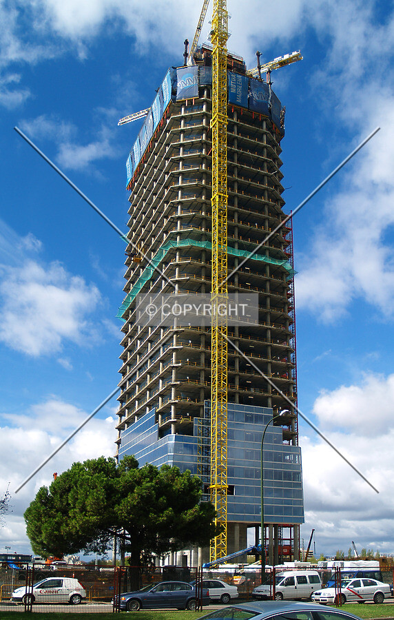A view from across Paseo de la Castellana