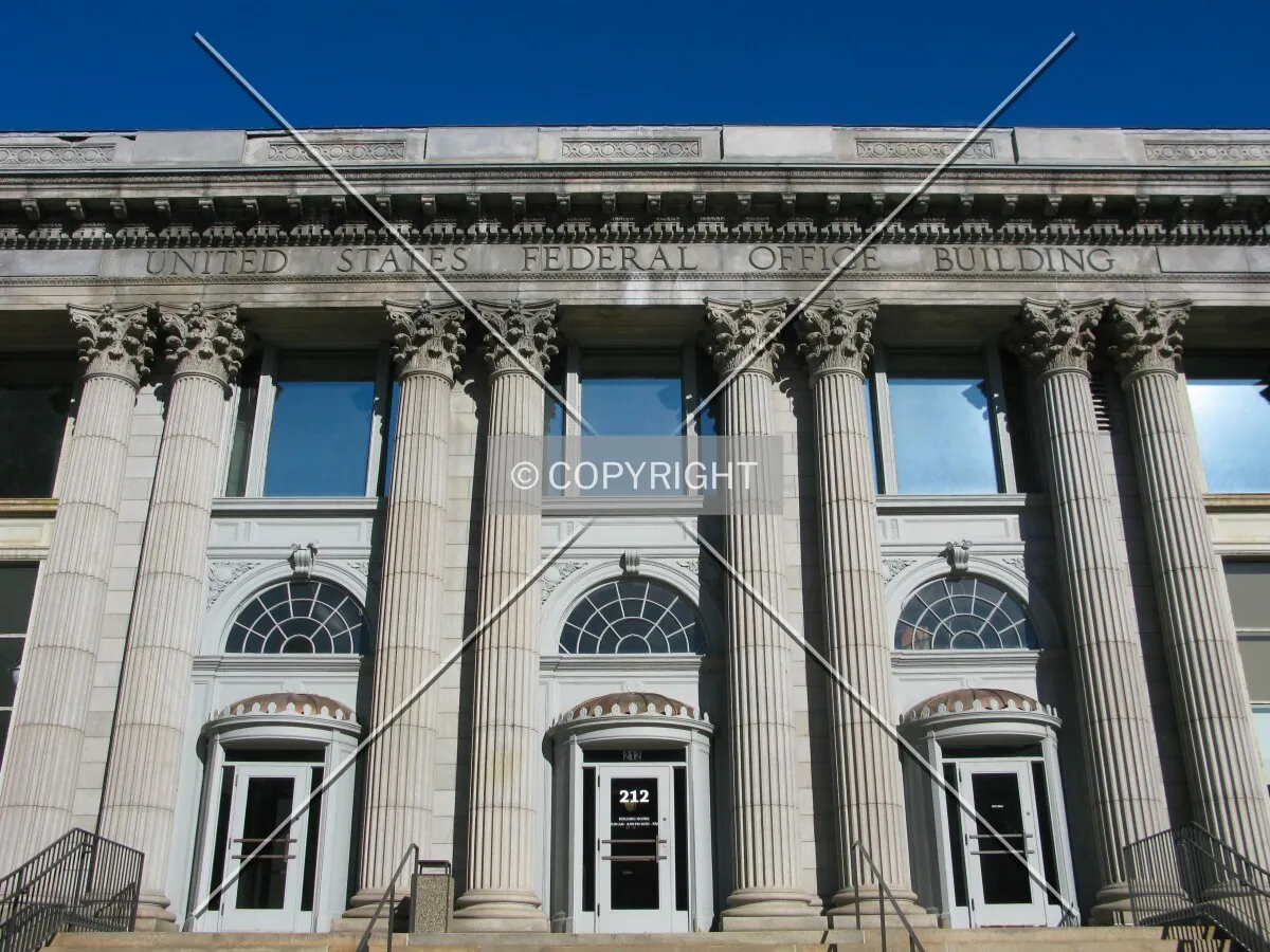 Looking up the steps to the main entrance