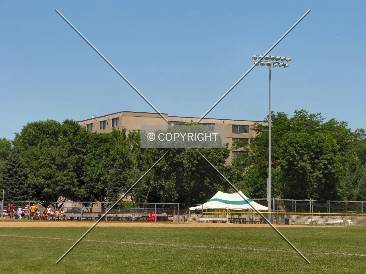 View to the northeast across Franklin Rogers Park from the Right Field fence