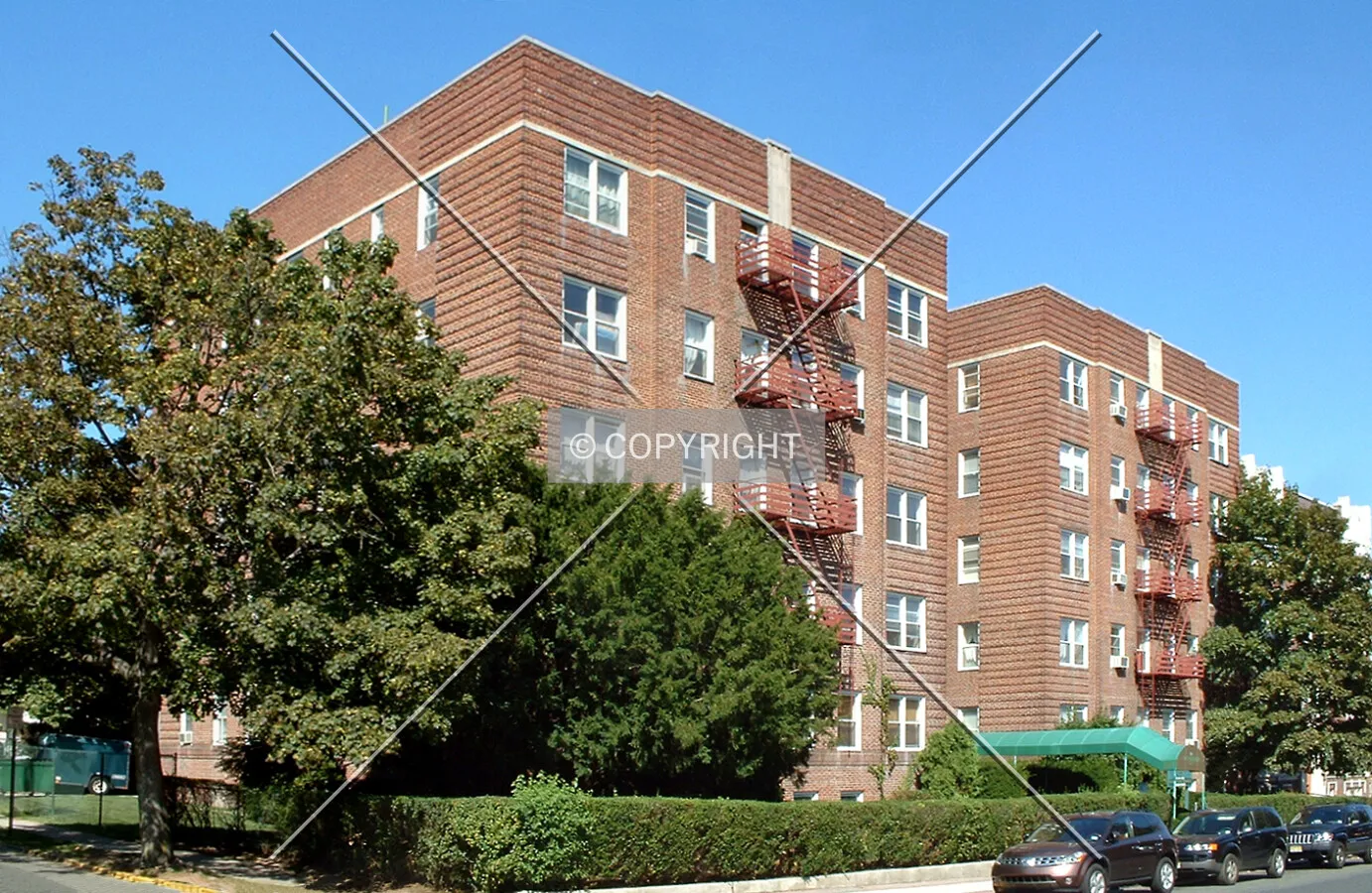 View from the south across Lincoln Avenue