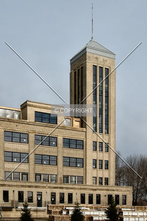 Tower section with 5th floor additions