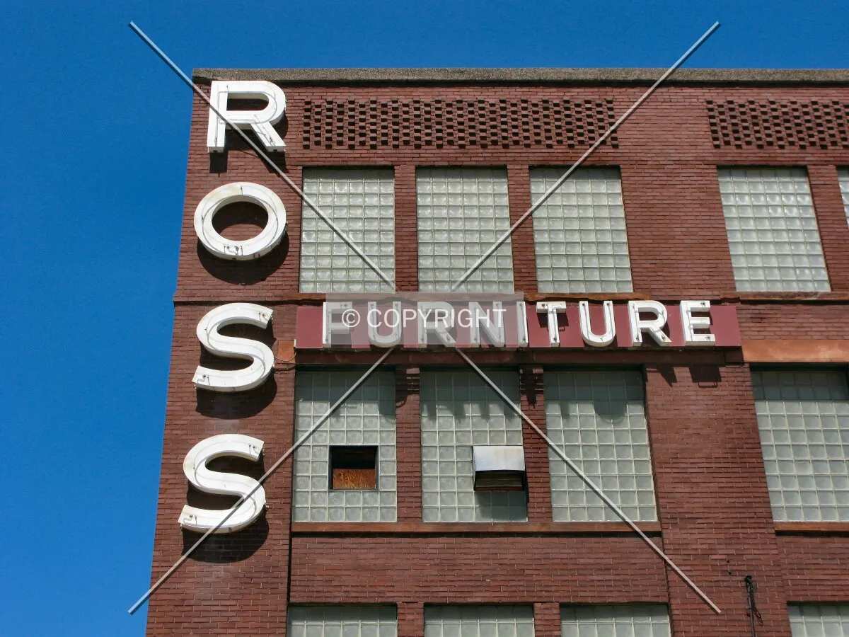 Neon signage before renovation