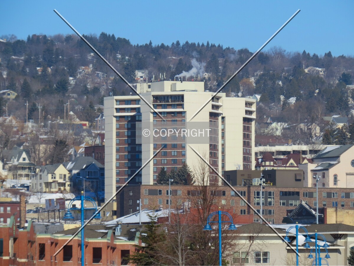 View to the north from the north breakwater of the Duluth Ship Canal