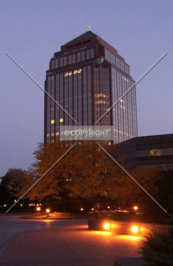 From the west at night