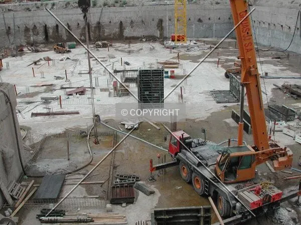 View of the construction pit