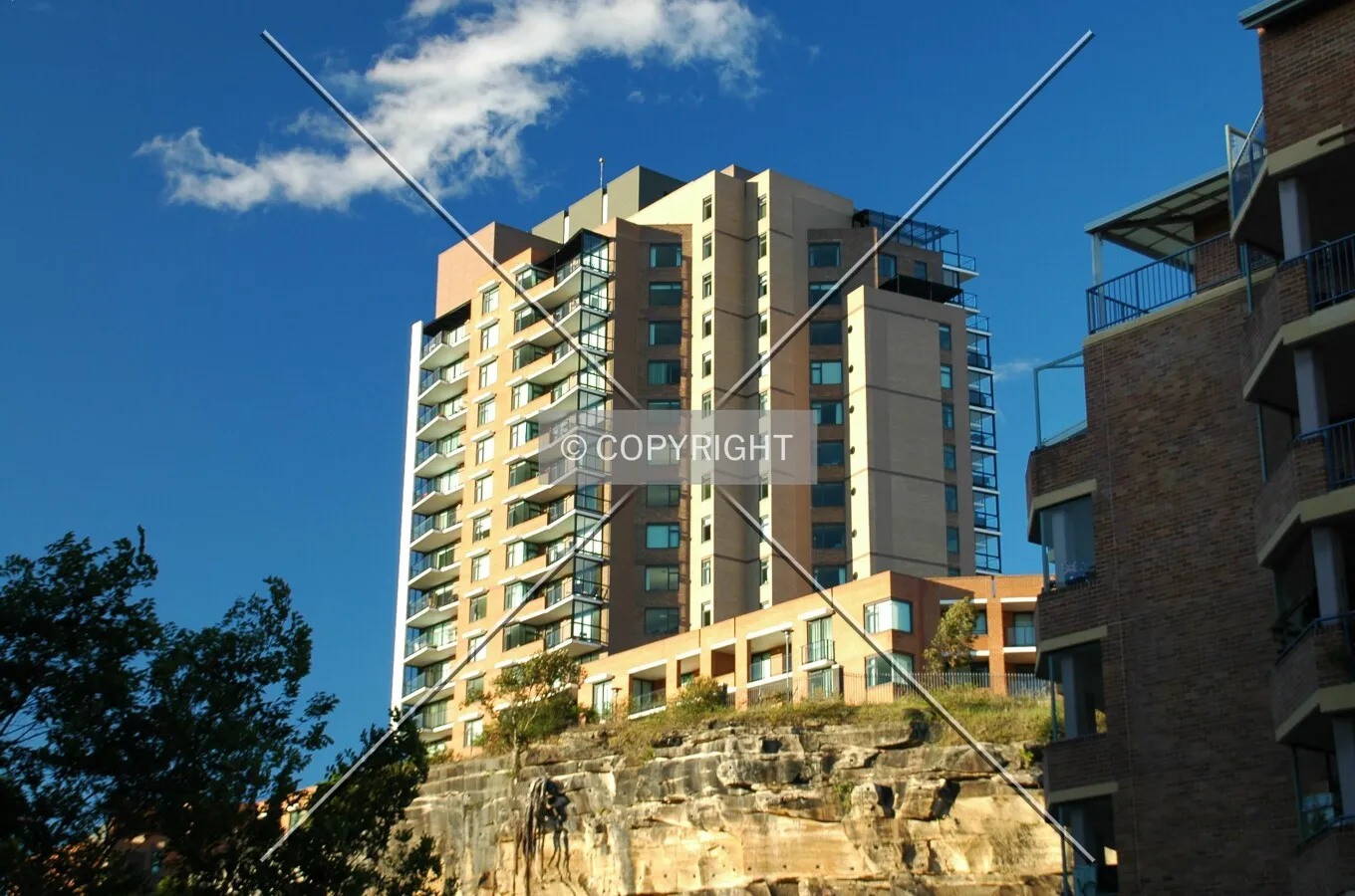 View of the west and south facades from Quarry Master Drive