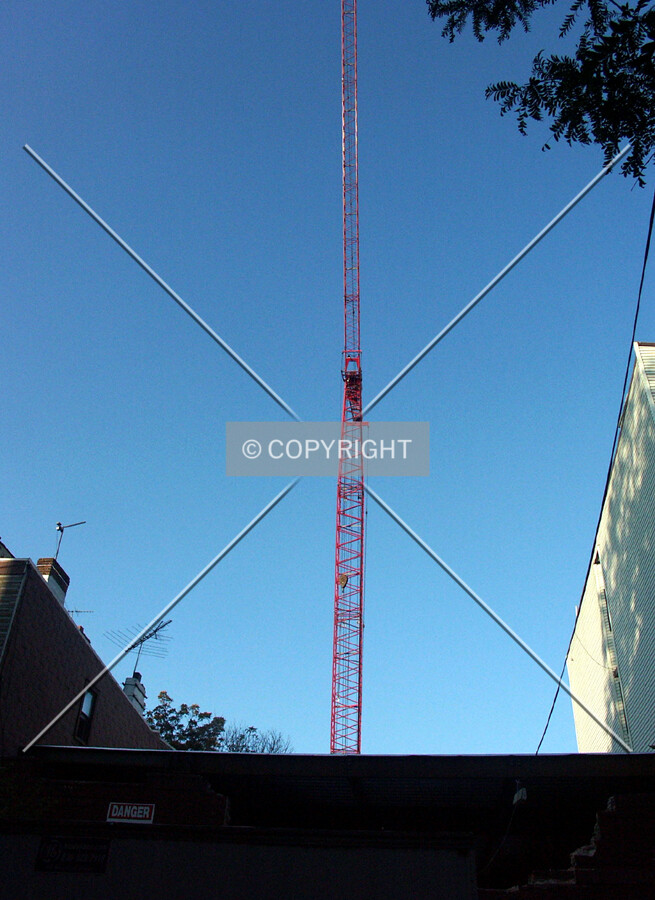 View from north as construction begins
