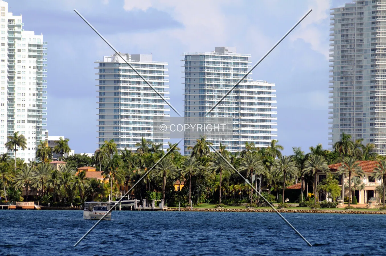 View from the west along Biscayne Bay