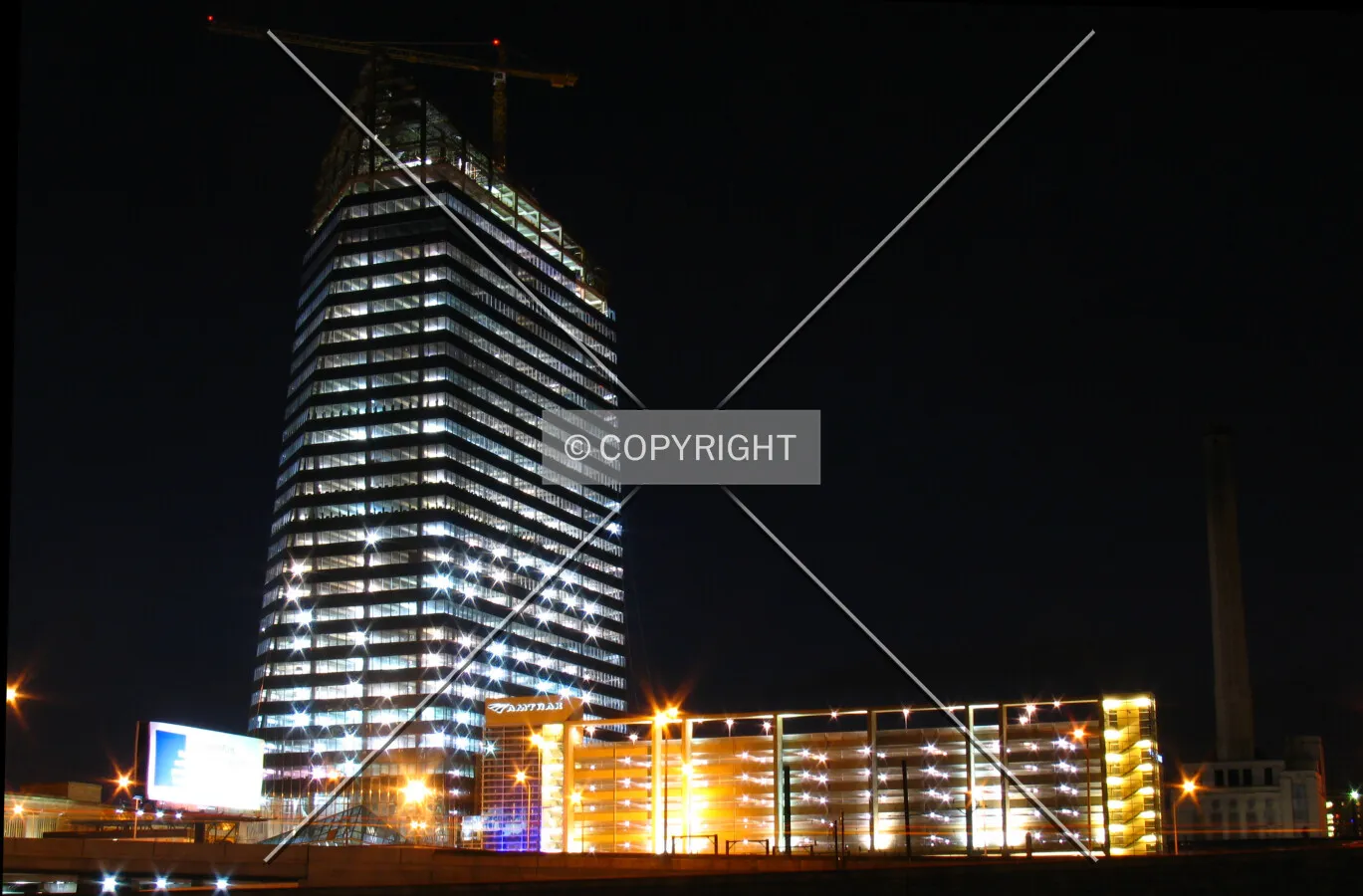 Night view from the northeast
