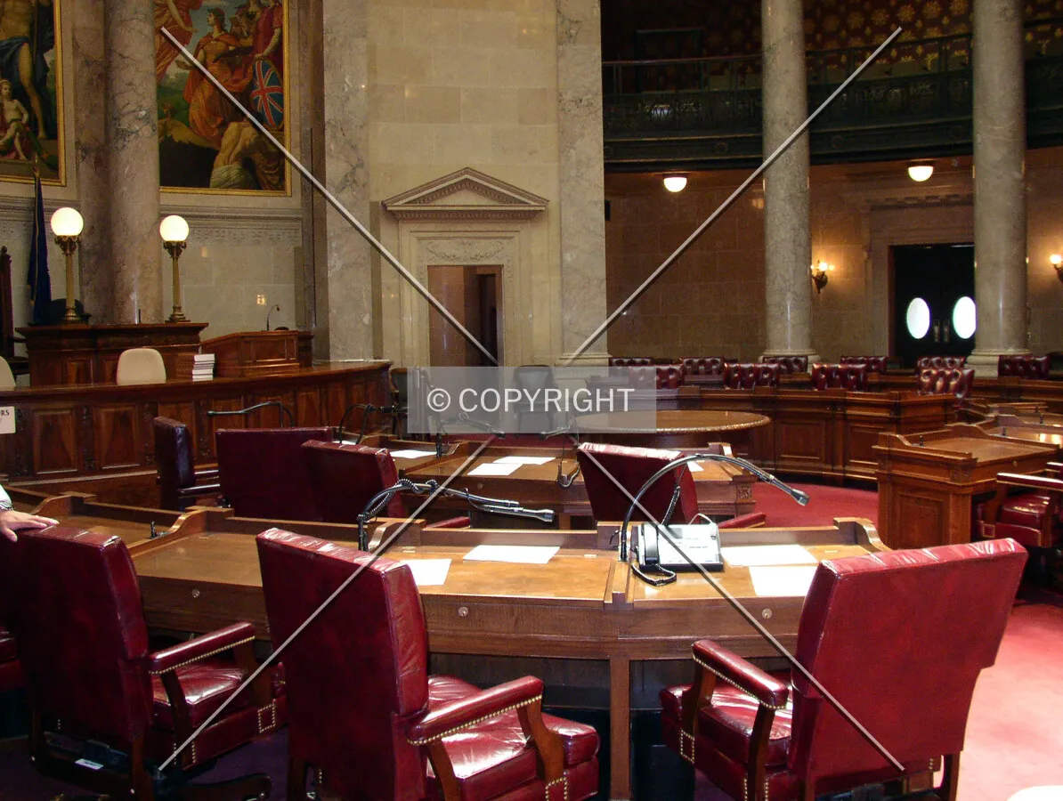 Looking southwest across the Senate Chamber