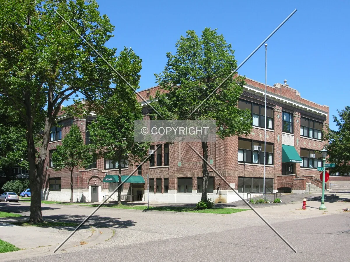 View to the northeast across Moore Street & Dayton Avenue