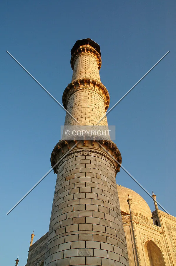 Looking up the northwest minaret