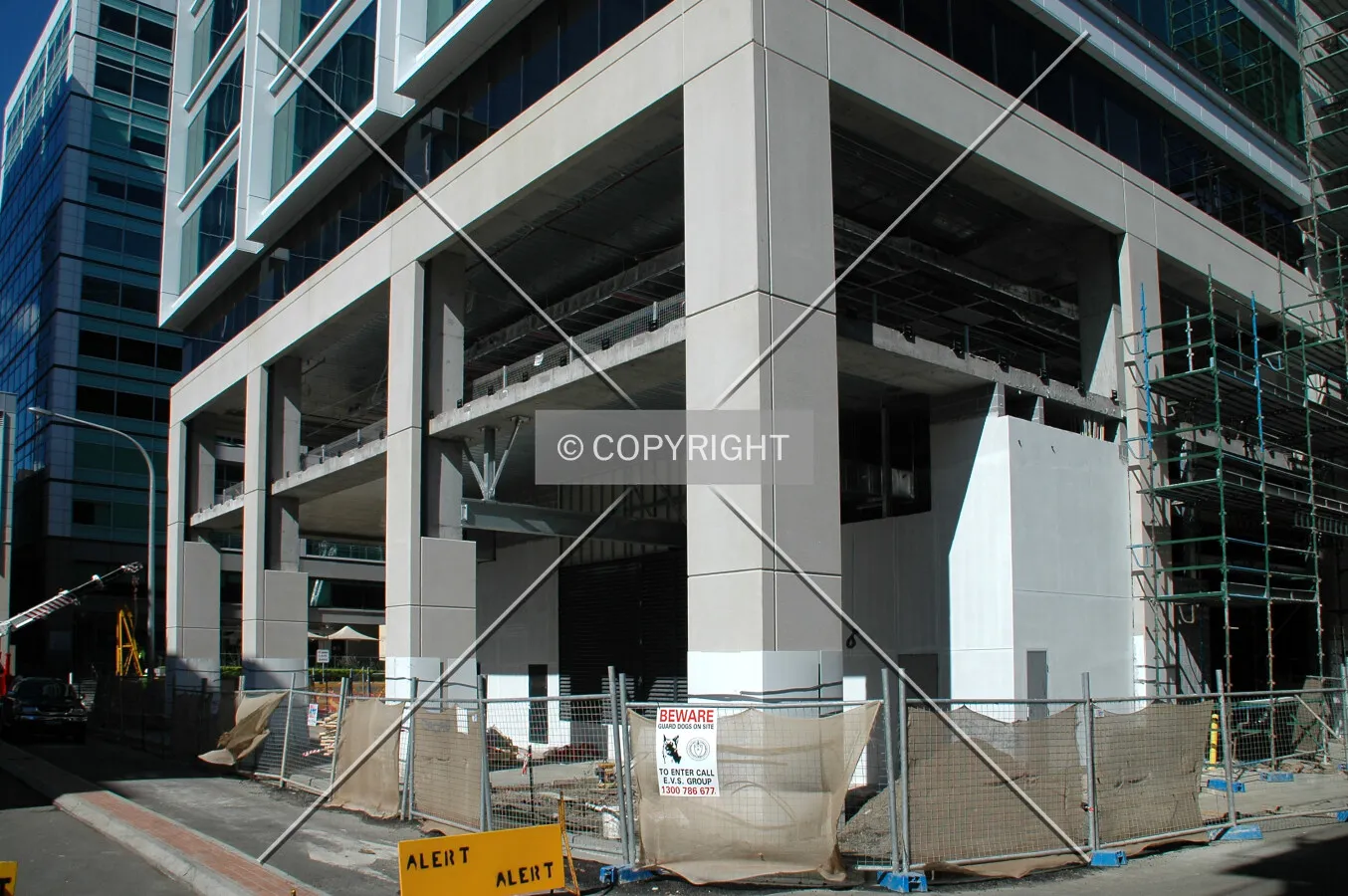 Base of the northwest corner